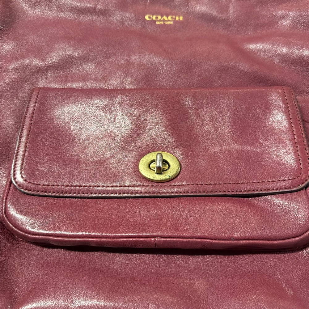 Coach handbag 22381 Legacy Courtenay deep port leather Hobo shoulder - Picture 3 of 16